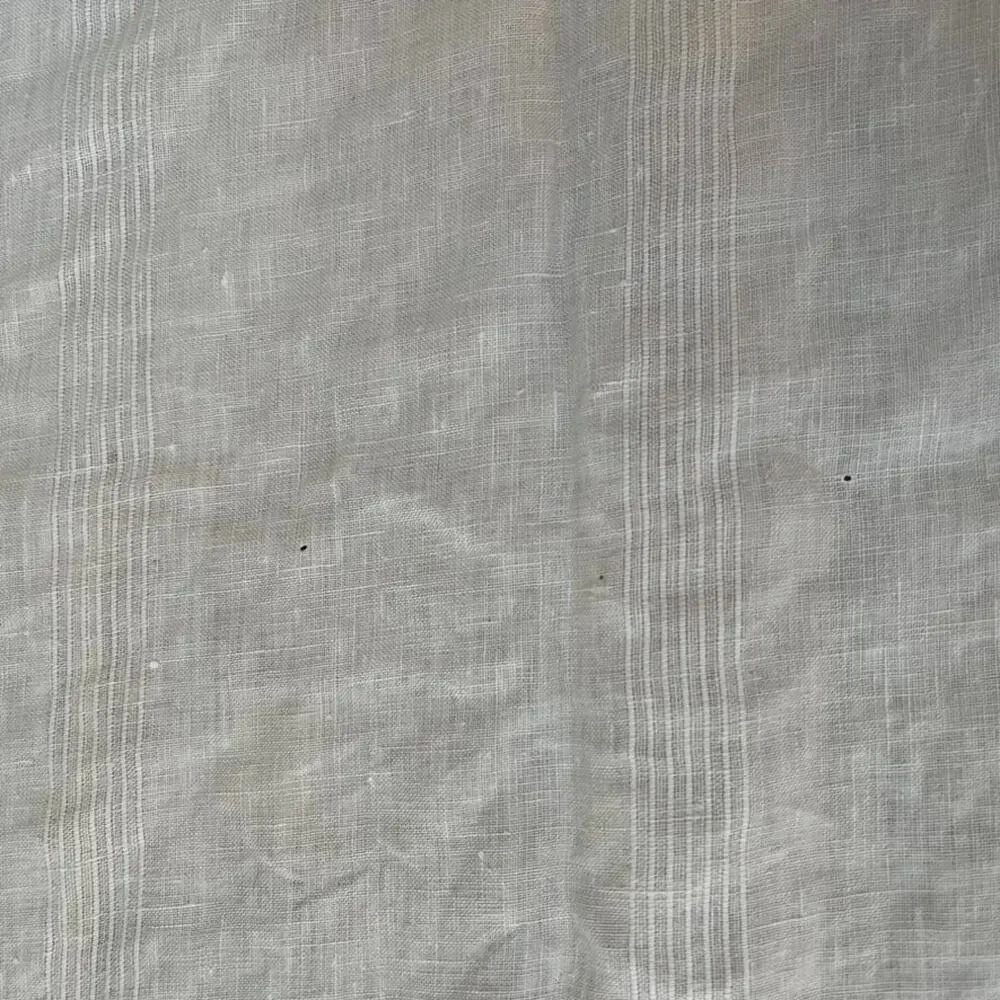 Thomas O'Brien Ivory Linen Fabric Shower Curtain 74